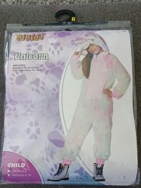 Spirit Kids Unicorn Hooded Plush Costume - Pastel Pink
